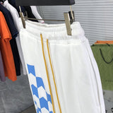 Front view of Rhude luxury clothing with logo-detail design
