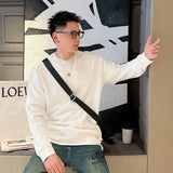 Side profile of Louis Vuitton luxury clothing with relaxed-fit cut