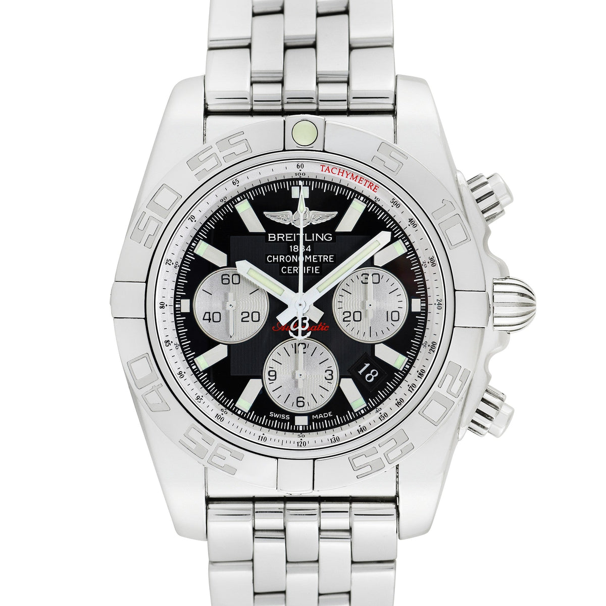 Side view of Breitling men's watch