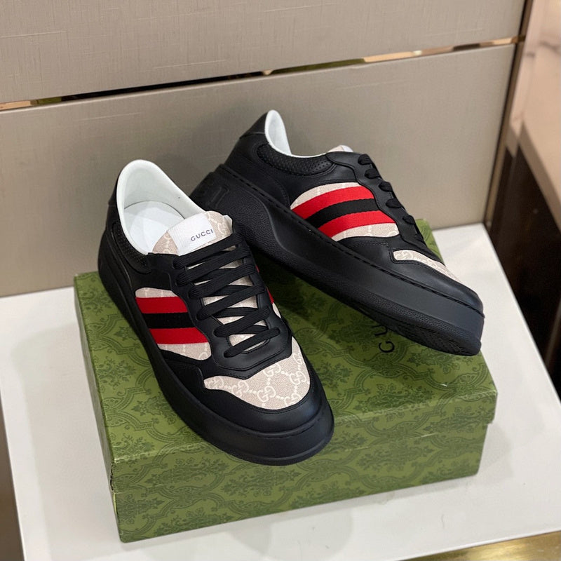 Gucci sneakers detailed view showing premium designer craftsmanship