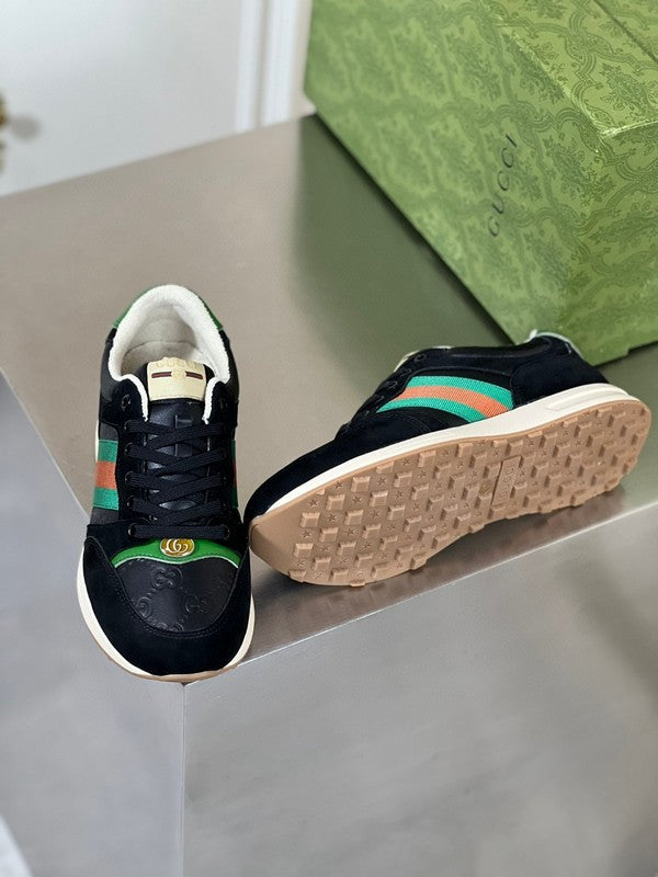 Gucci soft grey luxury sneakers view 9 chunky sole construction