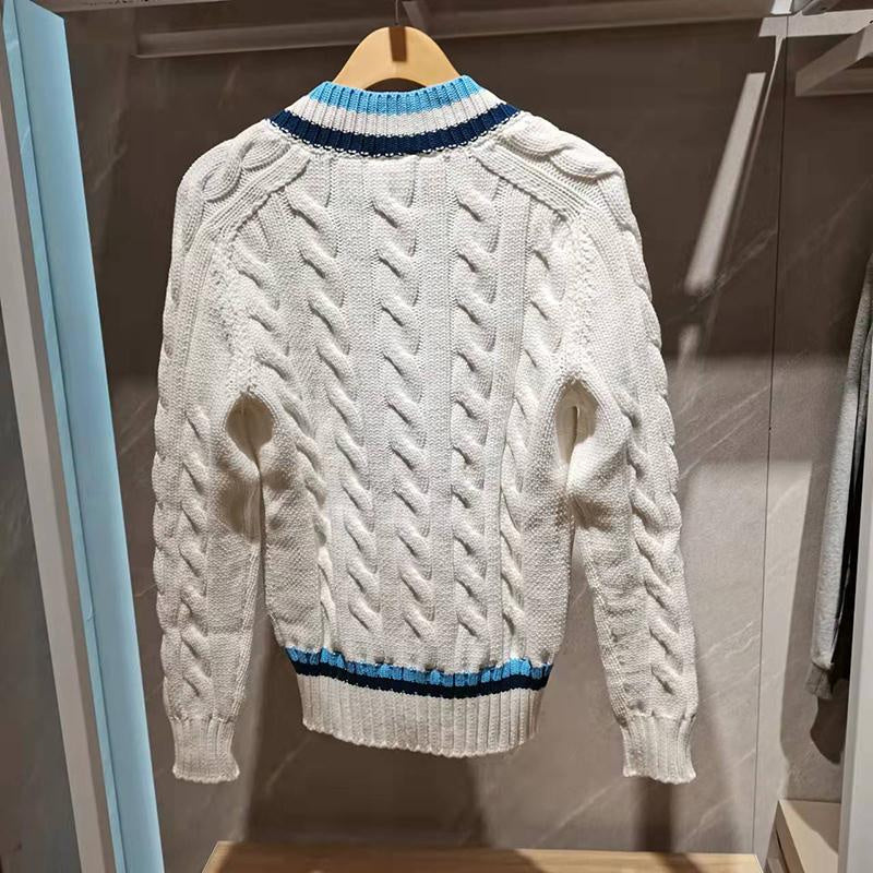 Side profile of Lacoste luxury clothing with monogram-inspired silhouette