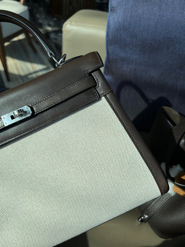 Side view of everyday-ready structured handbag