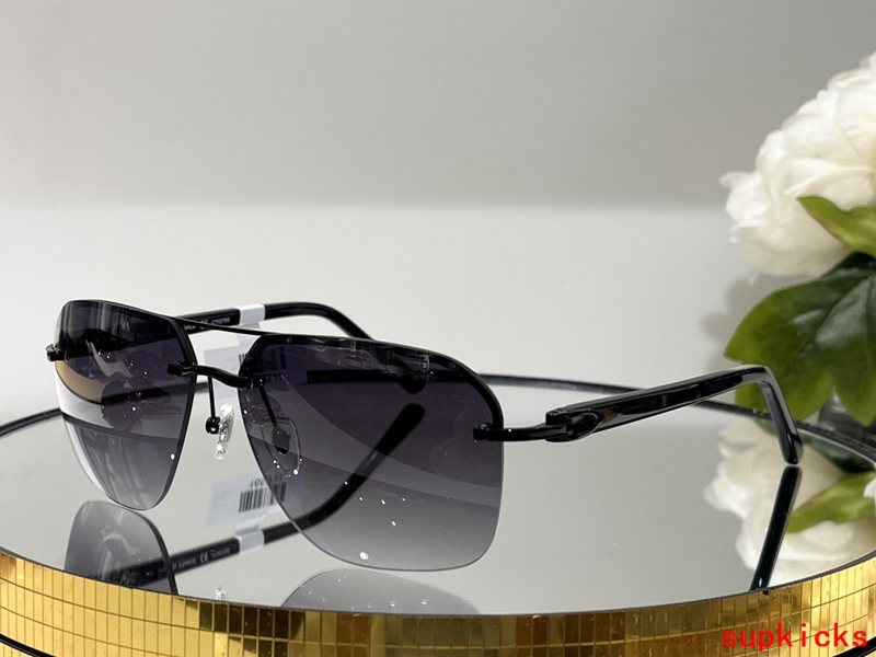 Close-up detail view of Cartier unisex sunglasses