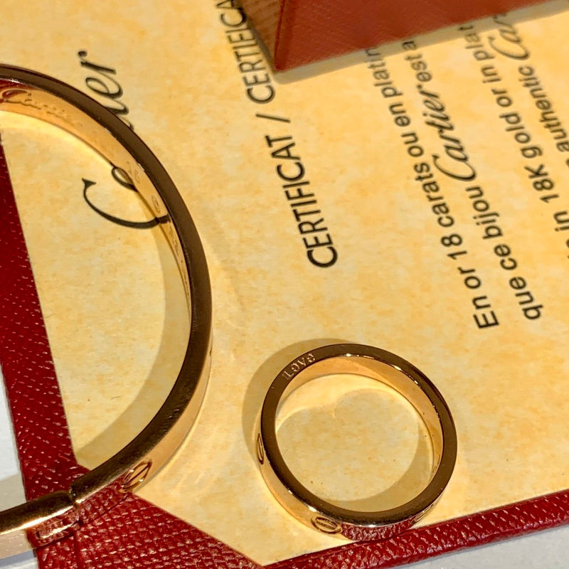 Close-up detail view of Cartier unisex jewelry piece