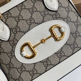 Back view of structured chic women's handbag – women's statement bag
