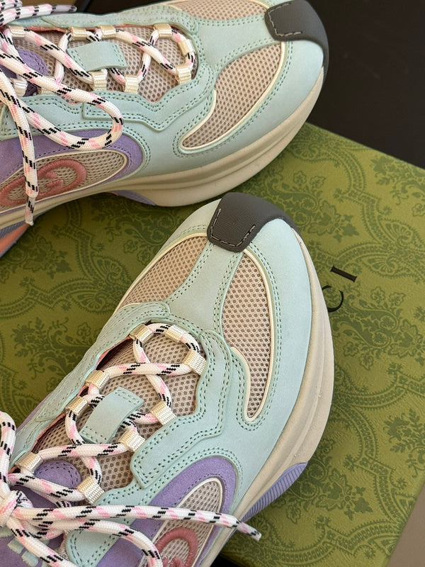 Gucci crisp white luxury sneakers view 5 heritage-inspired look