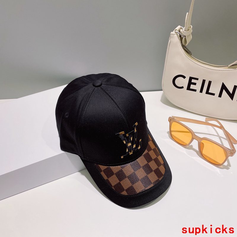 Close-up detail view of Louis Vuitton unisex cap