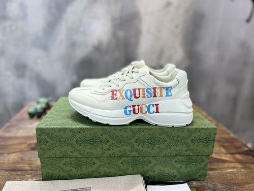 Gucci tonal black luxury sneakers view 11 bold athletic profile