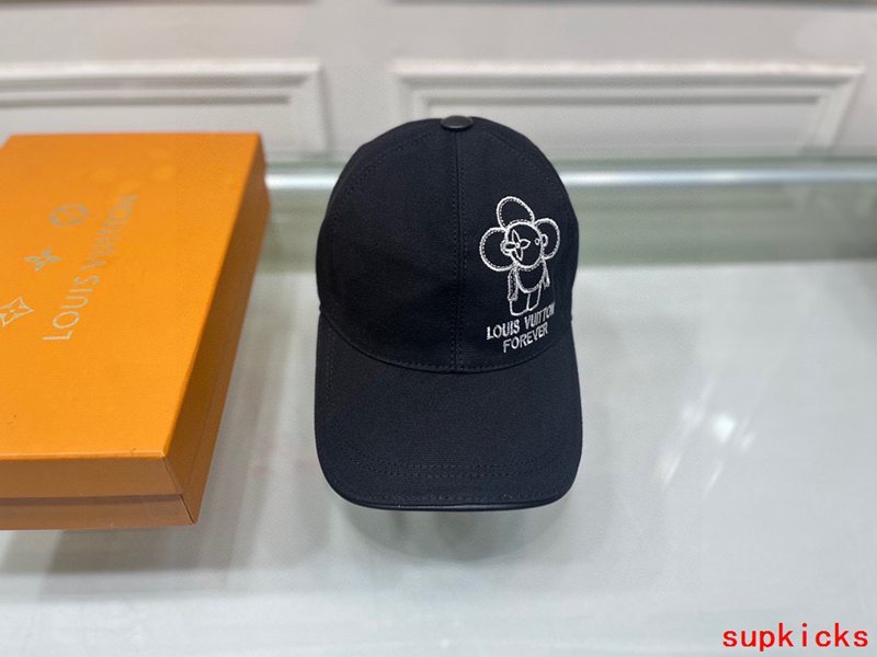 Close-up detail view of Louis Vuitton unisex cap