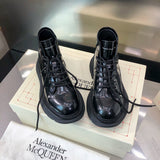 Alexander McQueen Red Ankle Boots - Sole Detail View