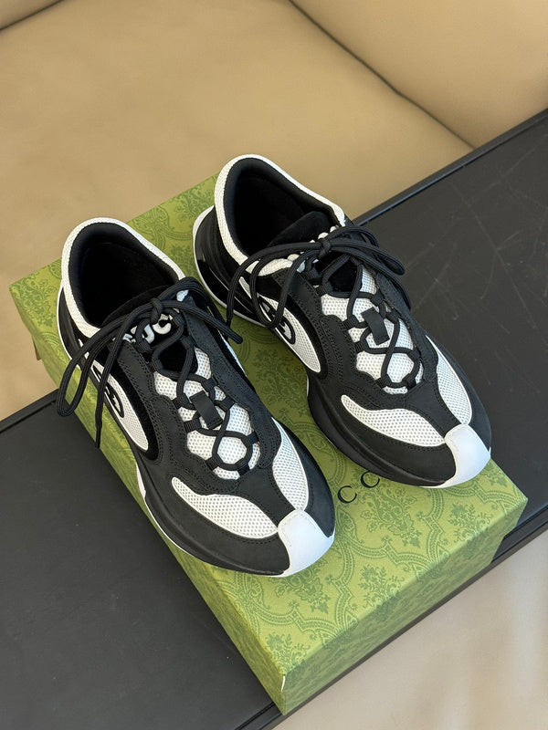 Gucci soft grey luxury sneakers view 10 premium leather build