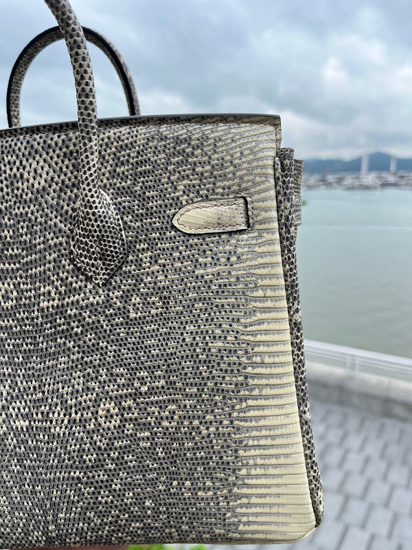 Close-up detail of statement bag design