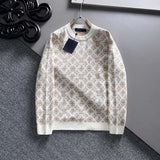 Front view of Louis Vuitton luxury clothing with logo-detail design