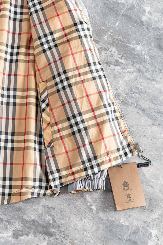 Close-up of Burberry designer clothing craftsmanship