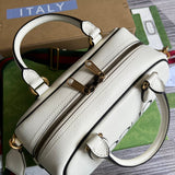 Side profile of sleek structured women's handbag – women's premium purse