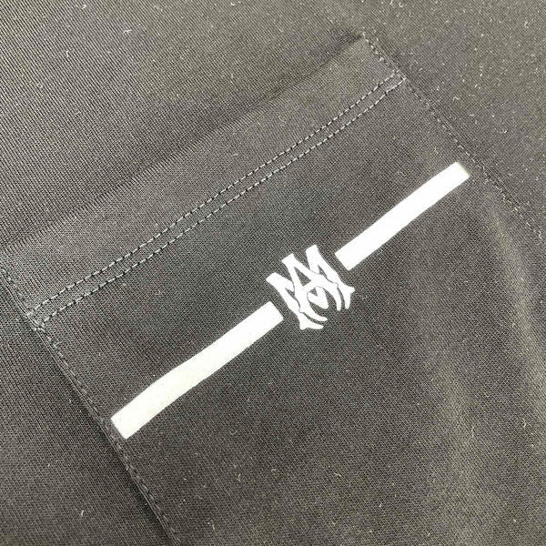 Close-up of Amiri t-shirt craftsmanship