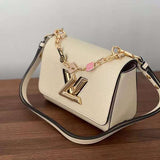 Close-up detail of polished statement women's handbag – women's luxury accessory