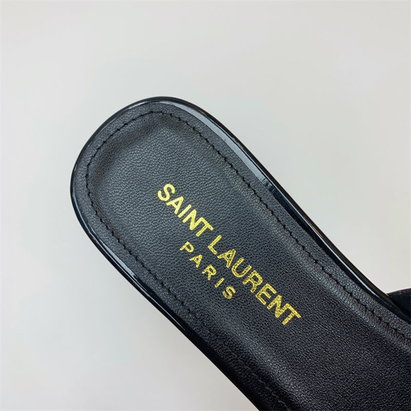 Close-up of Saint Laurent shoes craftsmanship