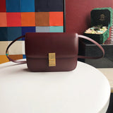 Front view of sleek everyday-luxe women's handbag – women's luxury handbag