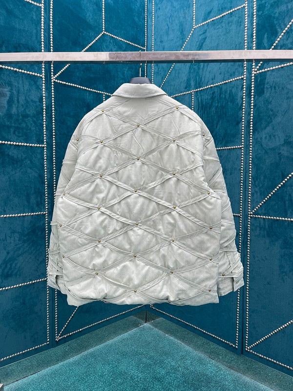 Side profile of Louis Vuitton luxury clothing with contemporary cut