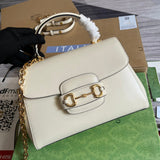 Side view of effortless structured handbag