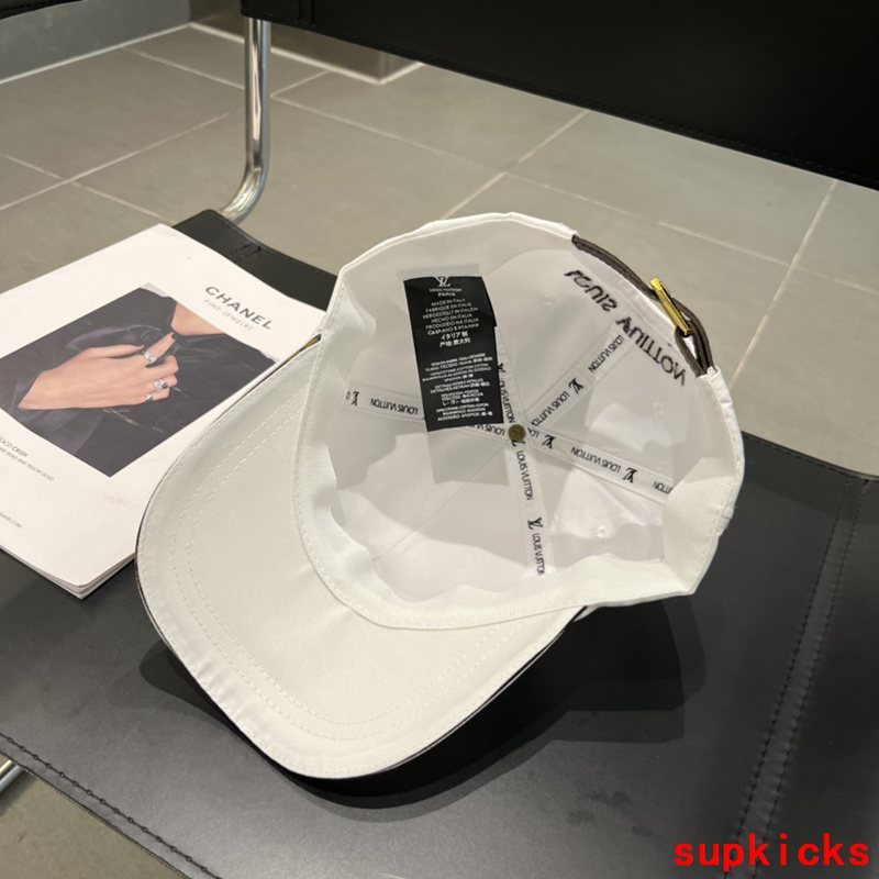 Close-up detail view of Louis Vuitton unisex cap