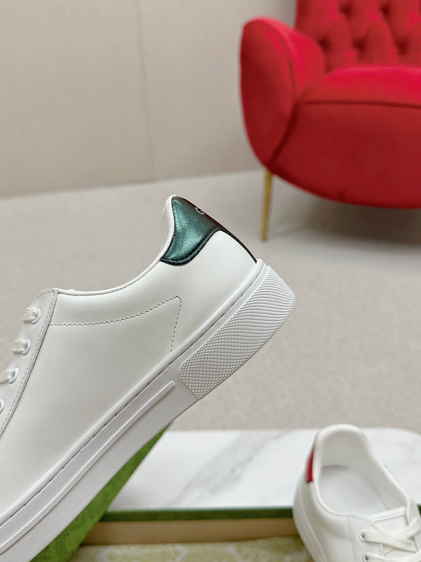 Gucci crisp white luxury sneakers view 8 cushioned comfort fit