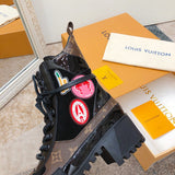 Louis Vuitton luxury shoes detail shot