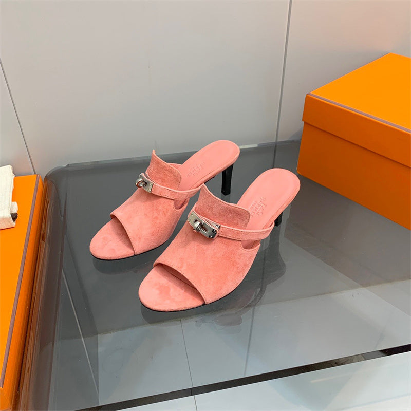 Hermès Black Bow-Detail Flats - Studio Shot