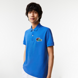 Close-up detail shot of Lacoste luxury clothing with tailored silhouette