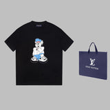 Back view of Louis Vuitton cotton t-shirt with monogram-inspired silhouette