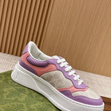 Gucci Fashion sneakers in stone beige classic court silhouette front view