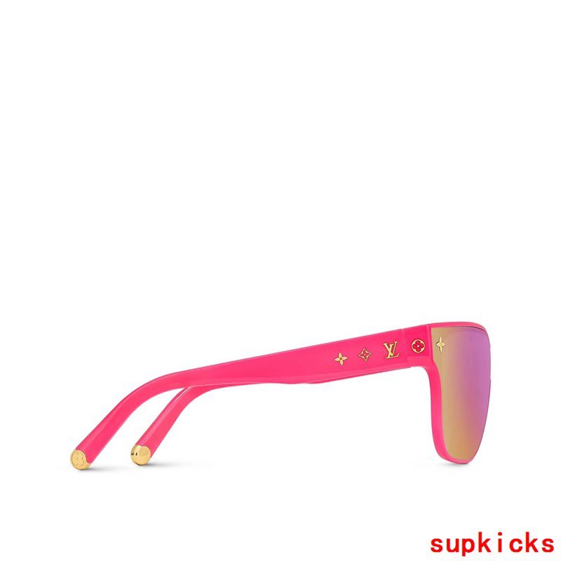Close-up detail view of Louis Vuitton unisex sunglasses