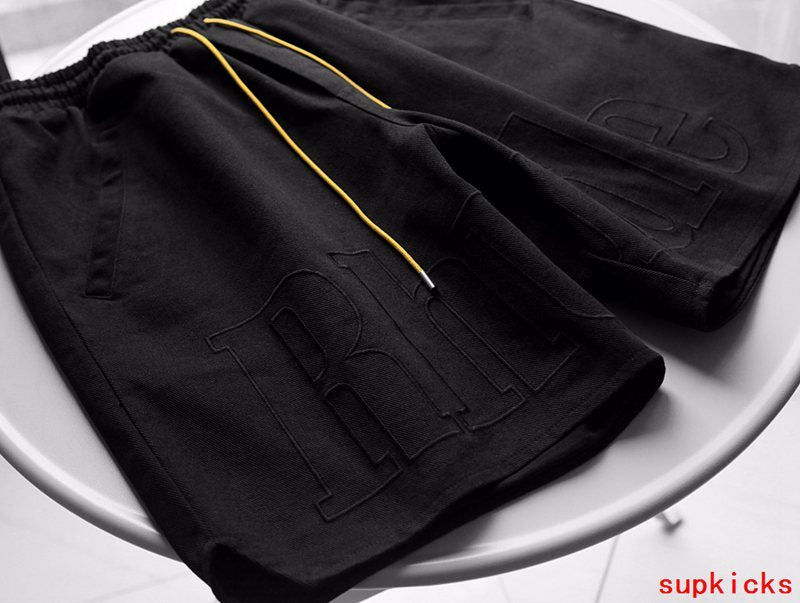 Full styled look of Rhude luxury clothing with everyday silhouette