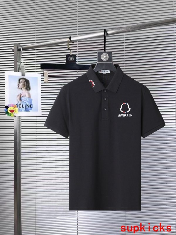 Back view of Moncler luxury clothing with monogram-inspired silhouette
