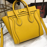 Back view of classic structured women's handbag – women's everyday handbag