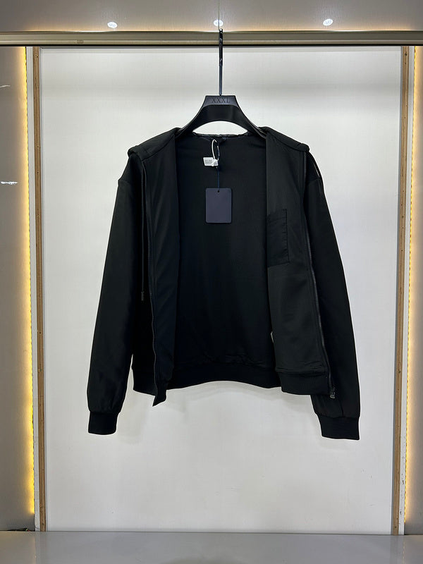 Side profile of Louis Vuitton luxury clothing with label-forward styling