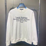 Side profile of Louis Vuitton luxury clothing with runway-inspired design