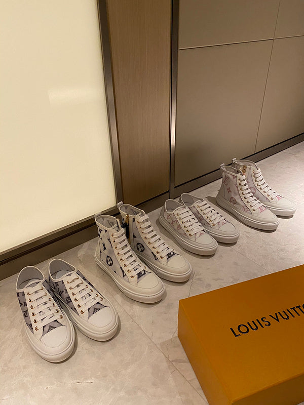 Louis Vuitton Red Platform Heels - Back View
