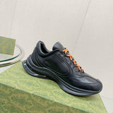 Gucci all-black luxury sneakers view 8 heritage-inspired look