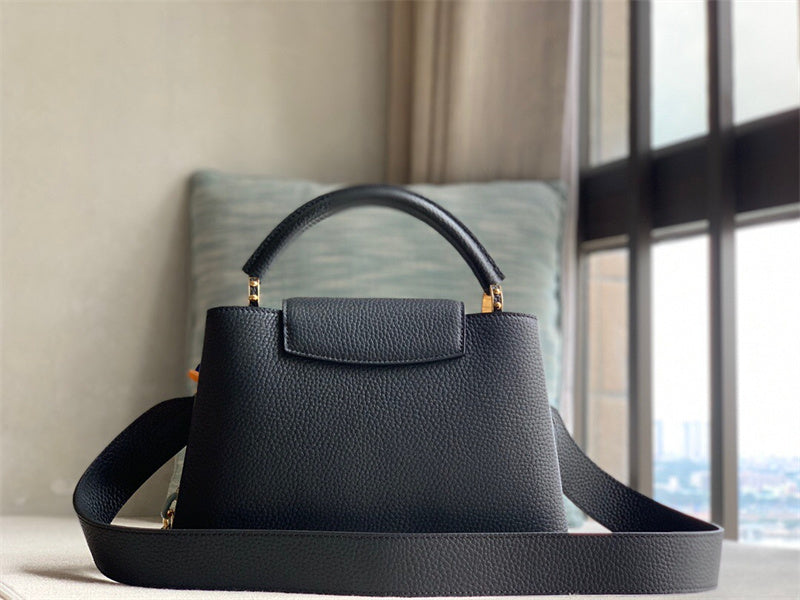  Graceful structured bag carried on shoulder
