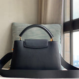  Graceful structured bag carried on shoulder