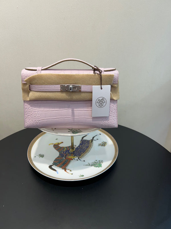 Close-up detail of curated bag design