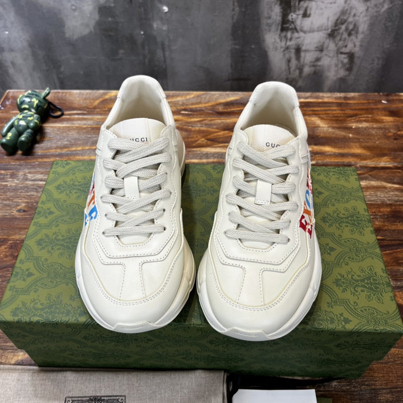 Gucci tonal black luxury sneakers view 8 bold athletic profile