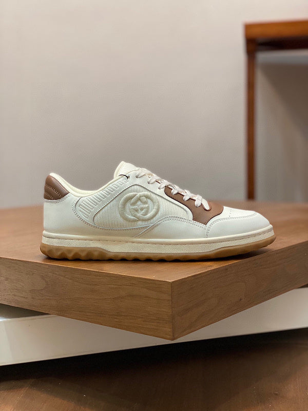Gucci stone beige luxury sneakers view 4 premium leather build