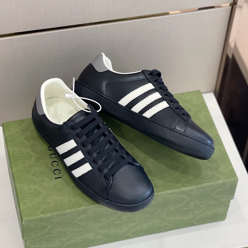 Gucci sneakers detailed view showing premium designer craftsmanship