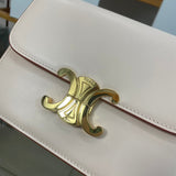 Front view of chic structured women's handbag – women's designer-style accessory