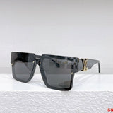 Close-up detail view of Louis Vuitton unisex sunglasses