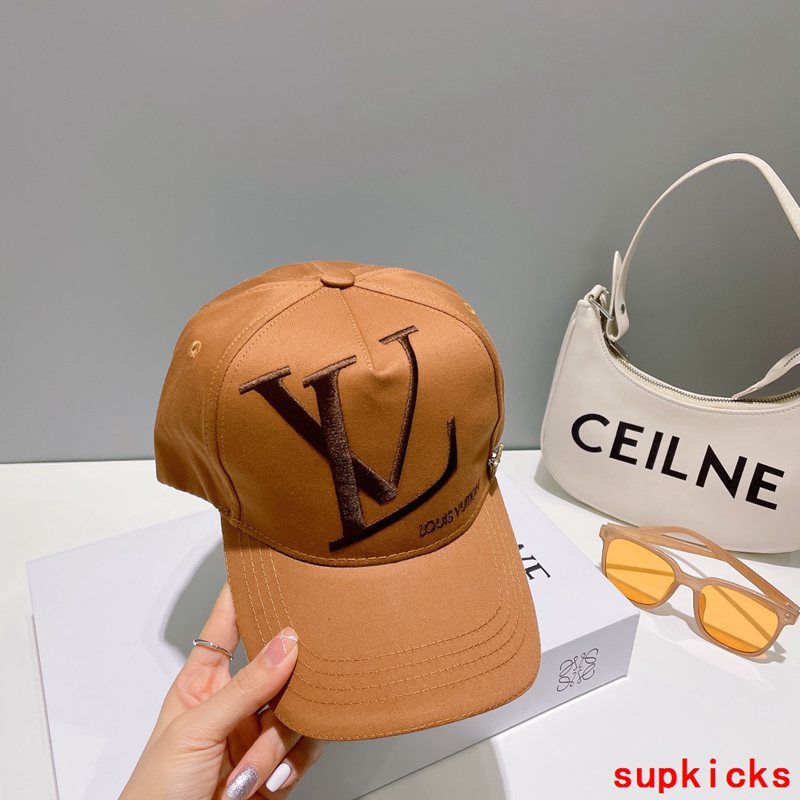 Close-up detail view of Louis Vuitton unisex cap